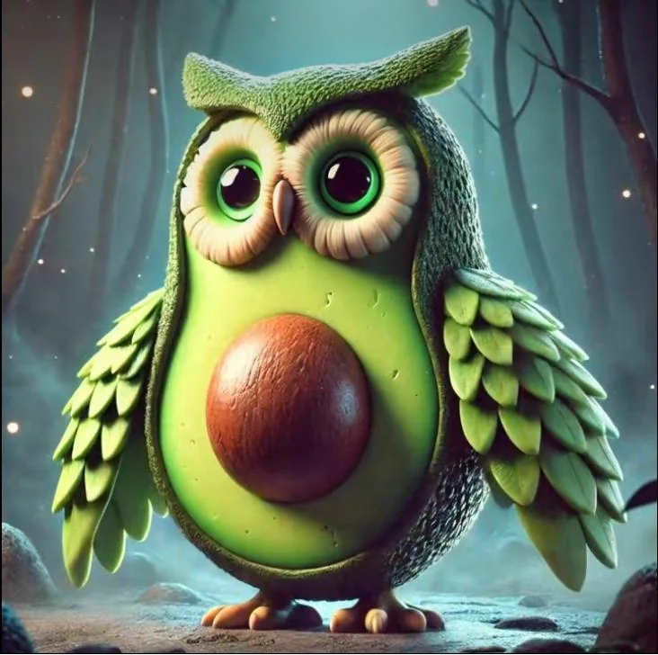 Avocadini Guffo Italian Brainrot character