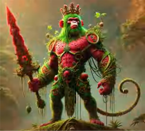 Chimpanzini Watermelonini Kingini Italian Brainrot character