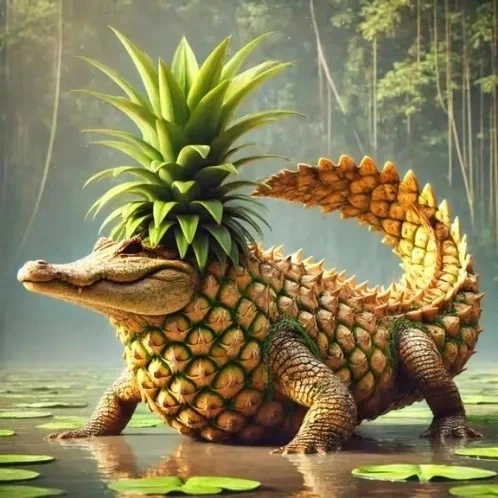 Crocodillo Ananasinno Italian Brainrot character